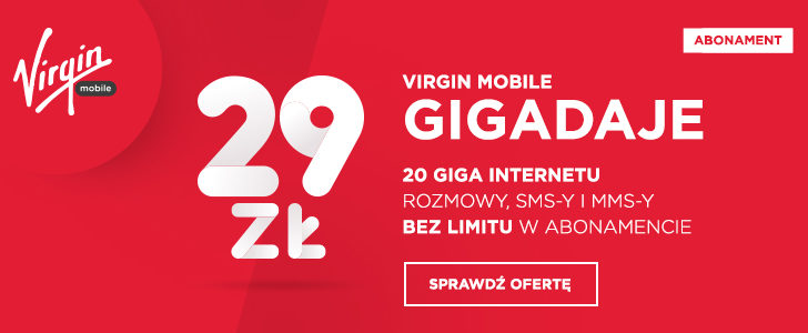 Virgin Mobile gigadaje abonament 29zl