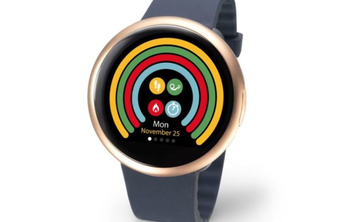 ZeRound2 Blue Silicon 3 4 view Watchface