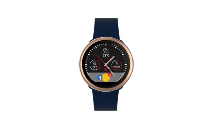 ZeRound2 Blue silicon Front view Watchface2