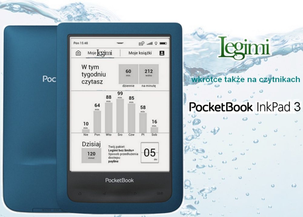 Kolejne czytniki PocketBook z Legimi