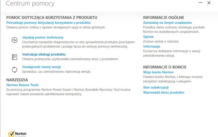 Norton Security pomoc