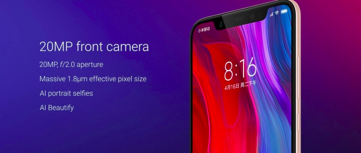 Xiaomi Mi 8 aparat przód