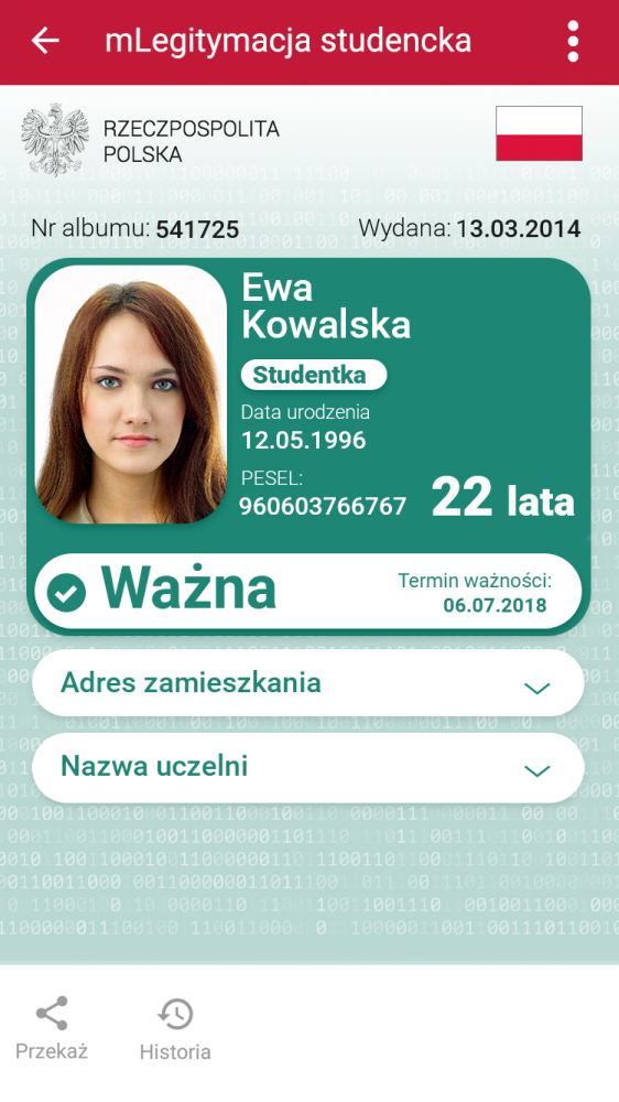  mLegitymacja Studencka