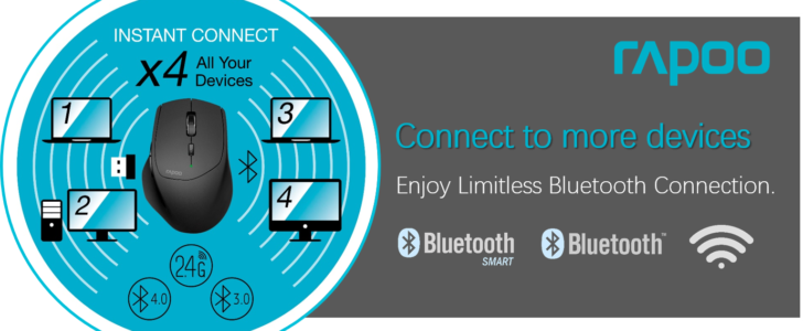 Connect to more devices Rapoo Multi mode Wireless