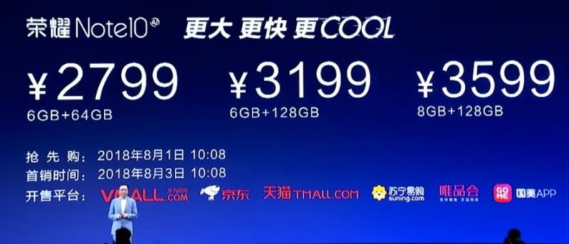 Honor Note 10 ceny