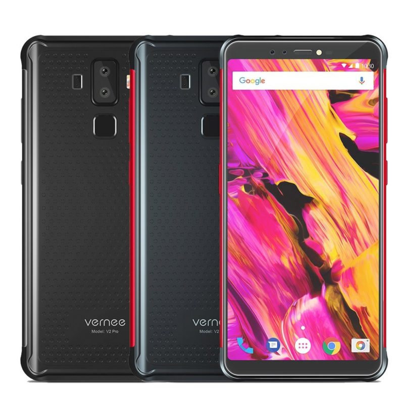Vernee V2 Pro czarny kolor i czerwony