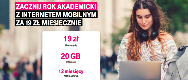 20 GB internetu za jedynie 19 zł w ofercie T-mobile
