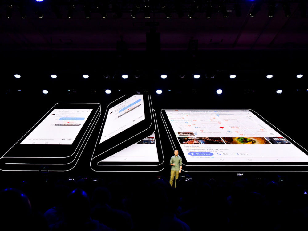 SDC18 Samsung Cechy elastycznego ekranu Infinity Flex składanego smartfona Samsung