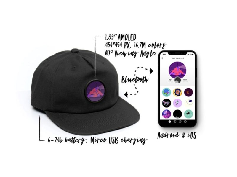 Przedstawiona inteligentna czapka z AMOLED ekranem