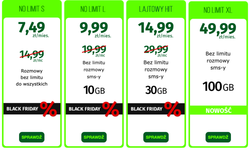 Black Friday w lajt mobile - abonamenty połowę taniej! 1