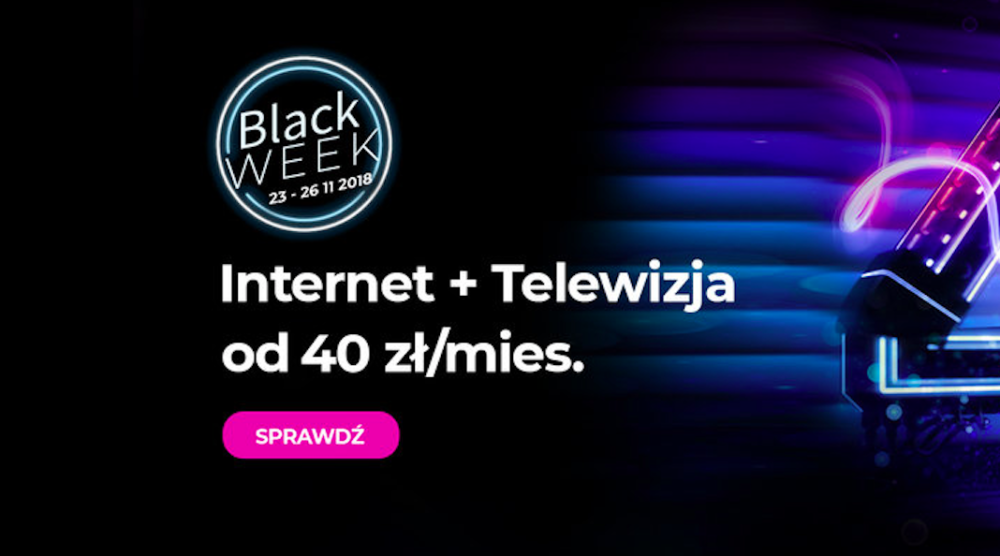 BLACK FRIDAY W NETII – PAKIET INTERNET Z TV ZA MNIEJ NIŻ 40 ZŁ!
