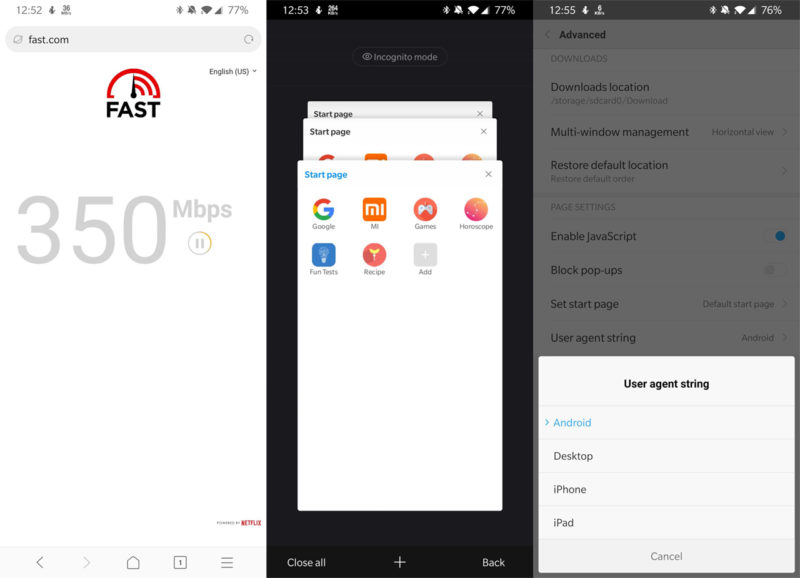Xiaomi Mint – szybka przeglądarka dla systemu Android 2