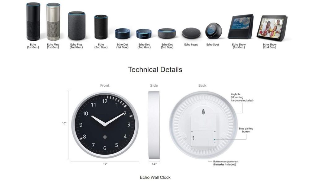 Amazon Echo Wall Clock 