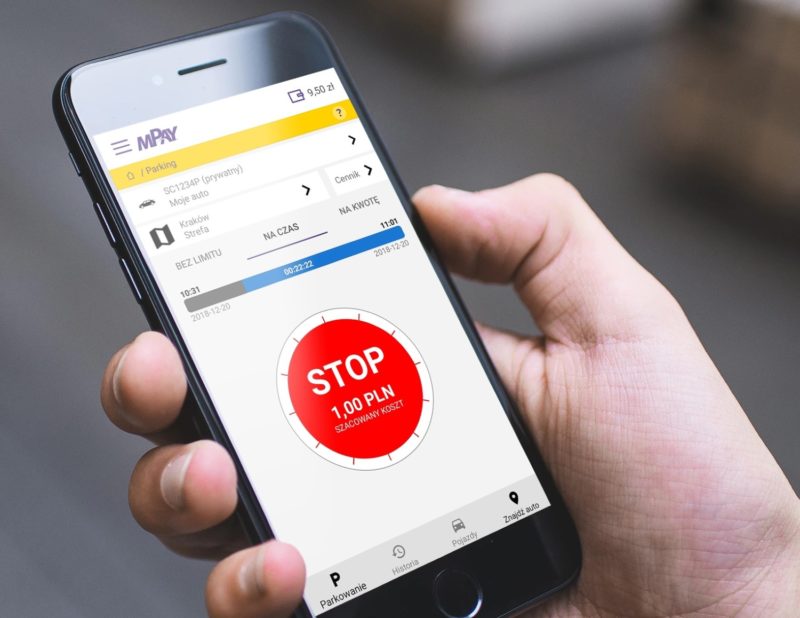Aplikacja mPay w krakowskiej strefie płatnego parkowania