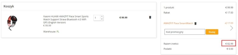 Inteligentny zegarek HUAMI AMAZFIT od Xiaomi w promocyjnej cenie na geekbuying.pl