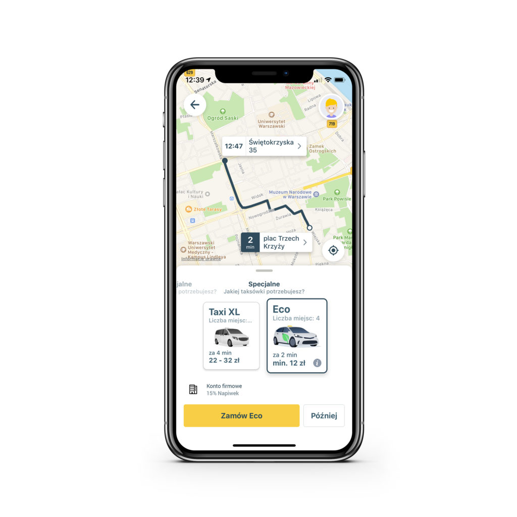 Ekologiczna taksówka na żądanie – Klasa „Eco” w mytaxi 2