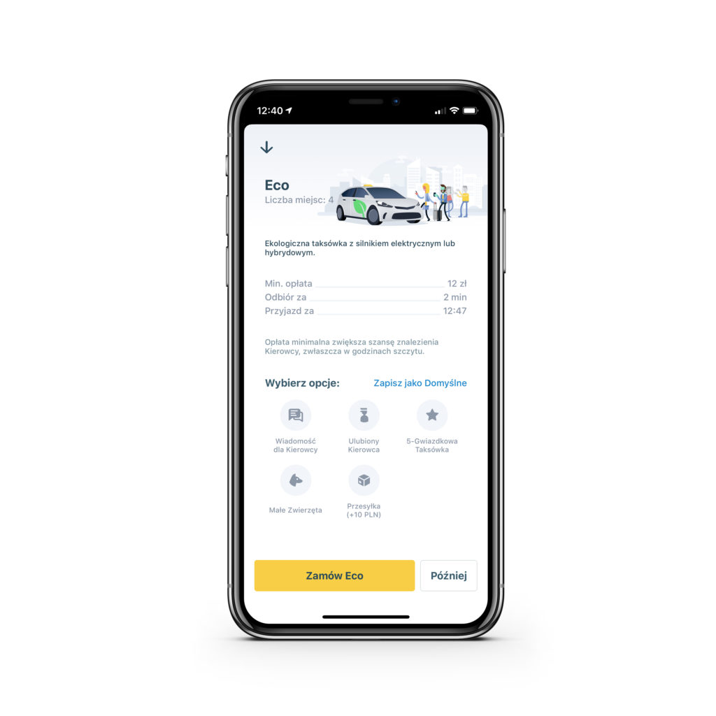 Ekologiczna taksówka na żądanie – Klasa „Eco” w mytaxi 1