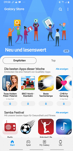 Samsung zaktualizował swój sklep z grami i aplikacjami, również otrzymał nowy interfejs i imię 1