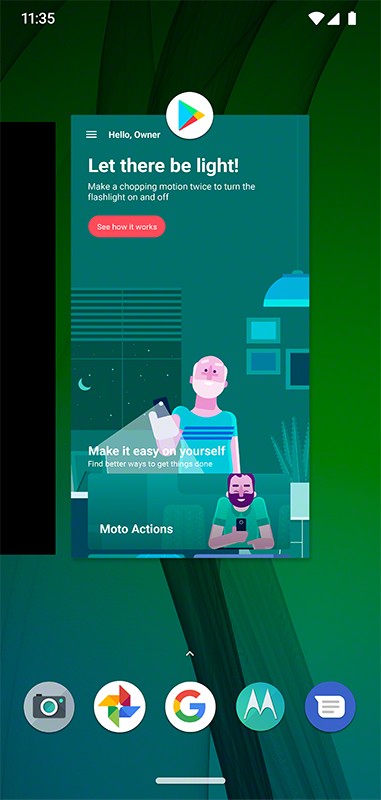 Moto G7 Plus One Button Nav