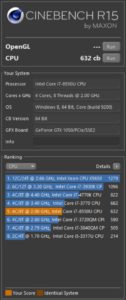 yoga cinebench