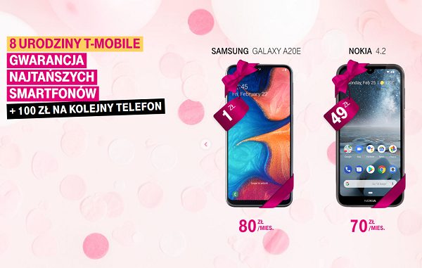 T‑Mobile świętuje 8. urodziny - 8 popularnych smartfonów z gwarancją najniższej ceny w abonamencie