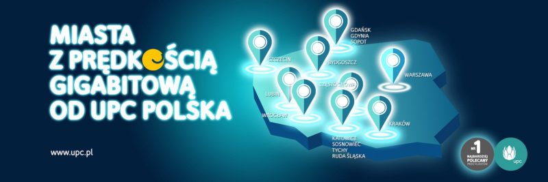 Nowe miasta z gigabitowym internetem od UPC Polska