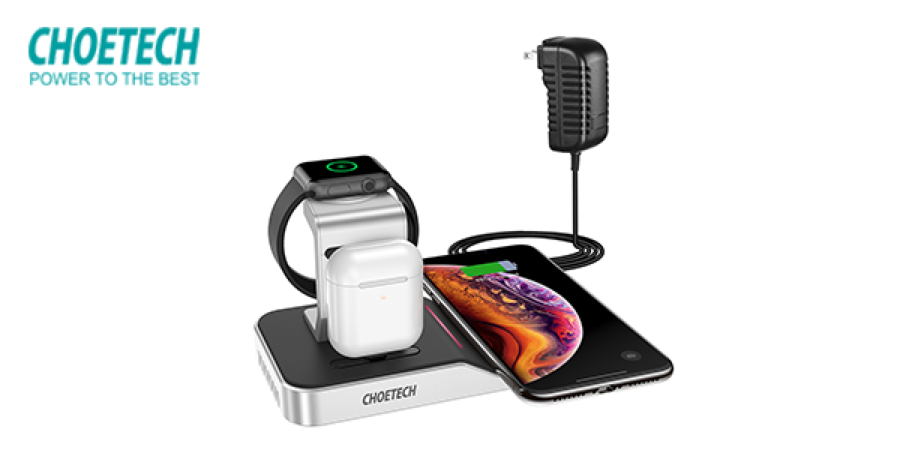 4 in 1 iPhone + Apple Watch Wireless Charging Dock (MFi Certified)