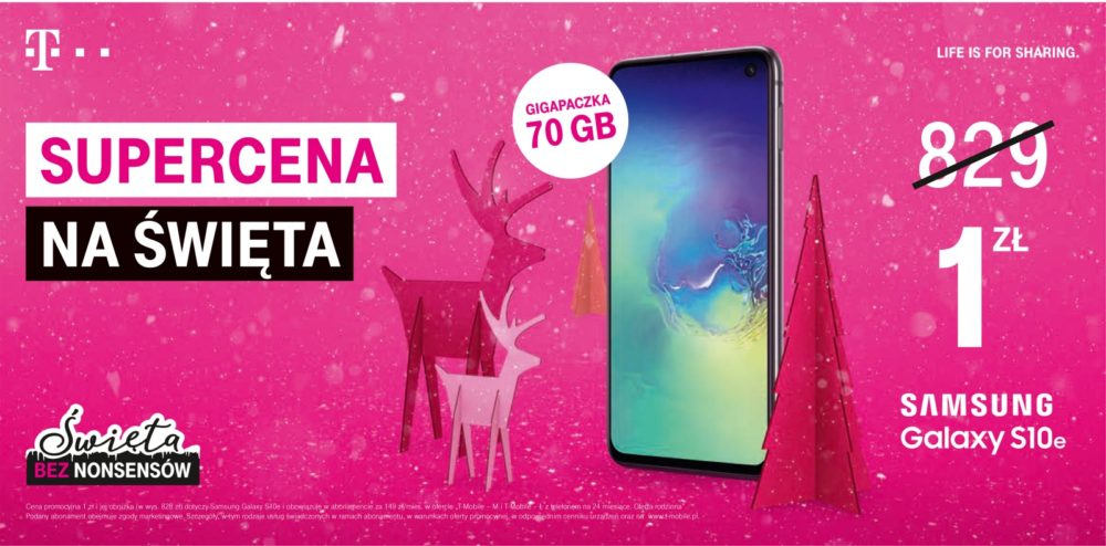 T Mobile oferta świąteczna 2019 Samsung S10e