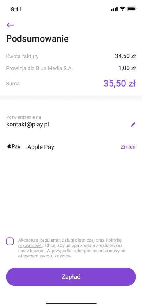 Od dziś w Play24 wygodnie opłacisz fakturę za pomocą Apple Pay, Google Pay lub BLIKA