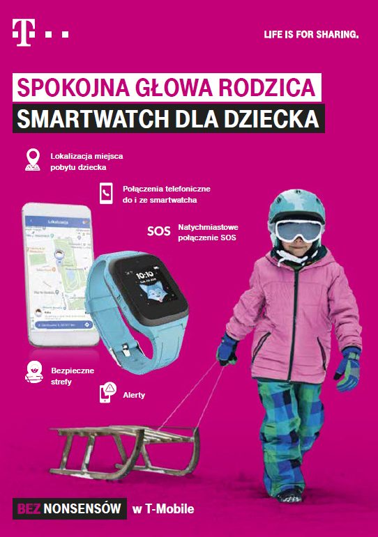 Zegarek Family Watch od T‑Mobile pomoże zadbać o bezpieczeństwo najmłodszych