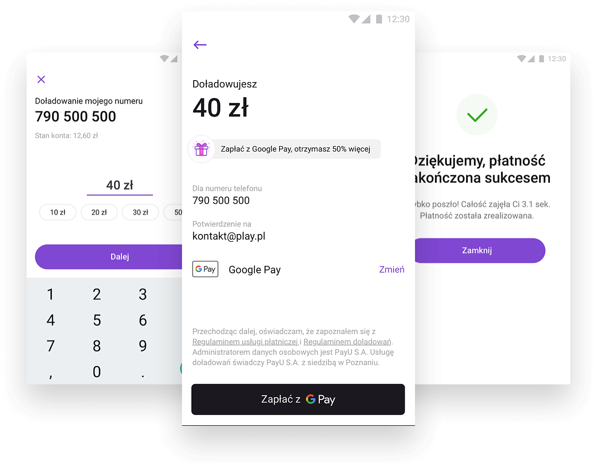 Promocja doładowań w aplikacji Play24 z Google Pay