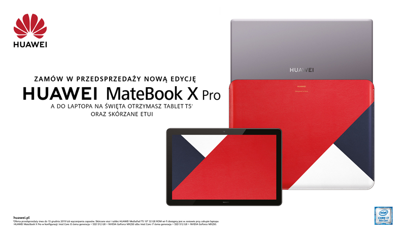 Huawei wprowadza nową wersję laptopa HUAWEI MateBook X Pro