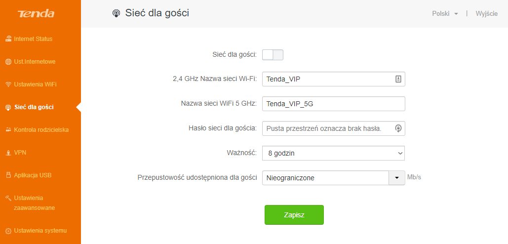 tenda guestnetwork