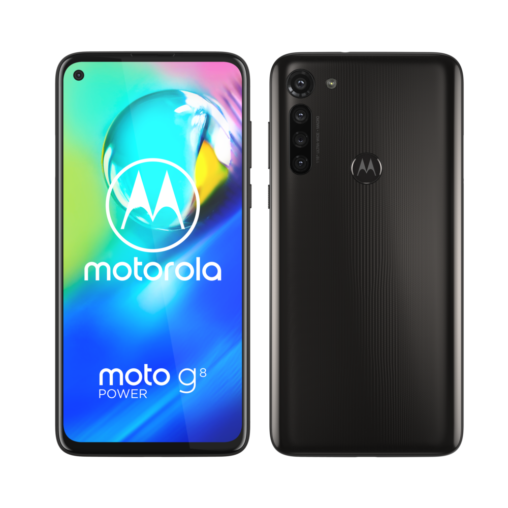 Moto G8 Power ROW   Smoke Black  Side by Side