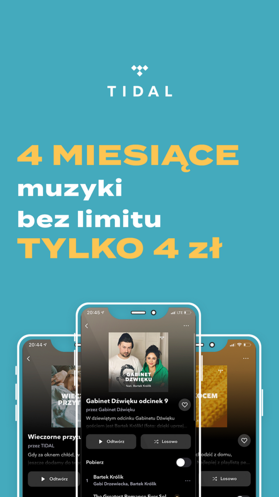 Korzystanie z serwisu jest wyjątkowo łatwe. TIDAL jest zintegrowany z wieloma aplikacjami i urządzeniami używanymi codziennie przez miliony osób na całym świecie. Aplikacje Waze, Apple TV/Android TV, Apple CarPlay oraz urządzenia Roku, Samsung Wearables czy Sonos to tylko niektóre z nich. Po upływie okresu promocyjnego, użytkownicy mogą kontynuować subskrypcję w cenie 19,99 zł miesięcznie za wersję Premium i 39,99 zł miesięcznie za wersję HiFi.