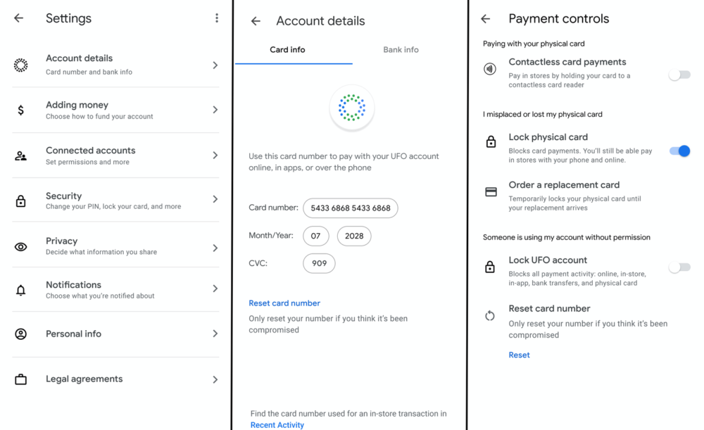 Google Card Privacy Security
