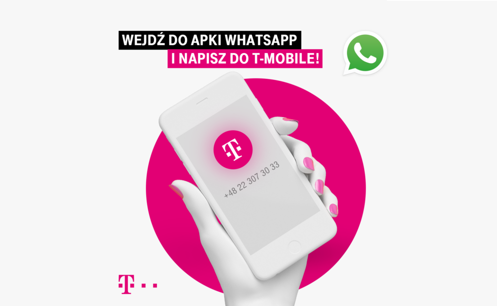 T‑Mobile pierwszym operatorem infrastrukturalnym z obsługą klientów przez aplikację WhatsApp