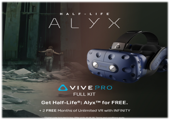 htc Zestaw HTC Vive Pro Full Kit z grą „Half-Life: Alyx” w prezencie