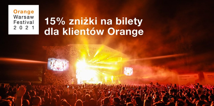 Bilety na Orange Warsaw Festival z 15% zniżką dla klientów Orange