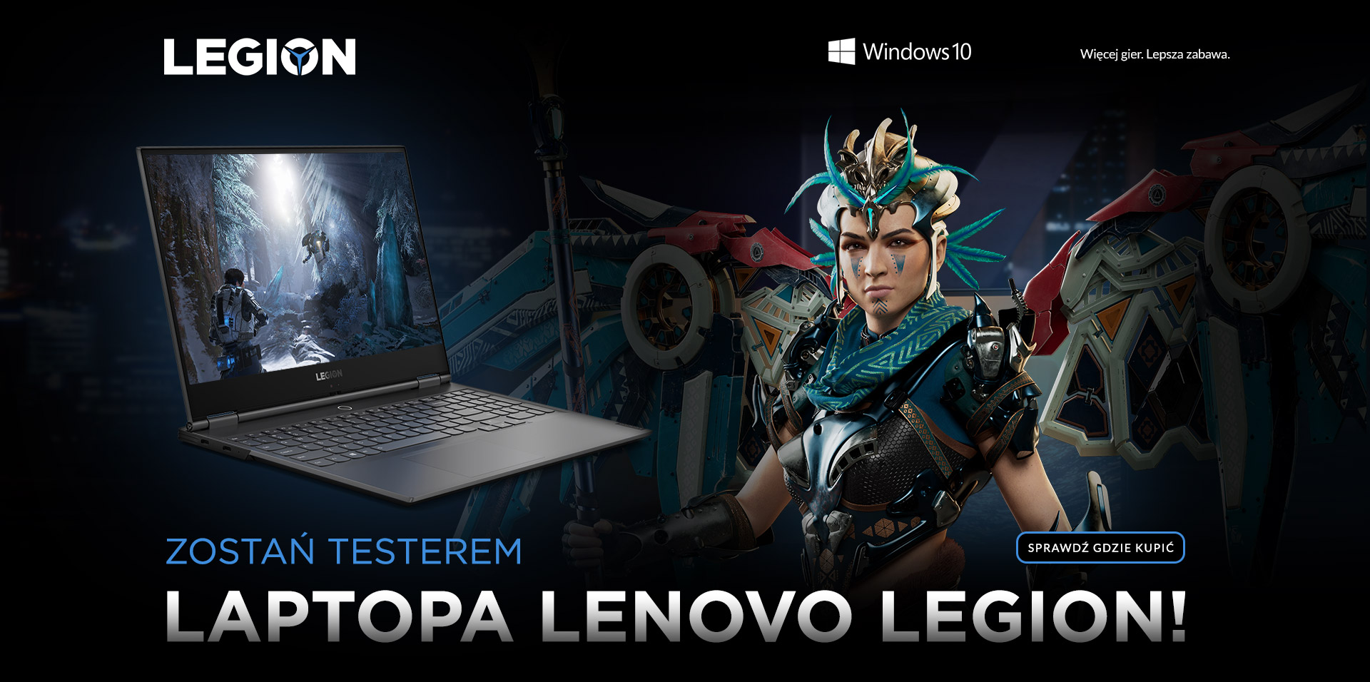 Zostań testerem gamingowych laptopów Lenovo Legion