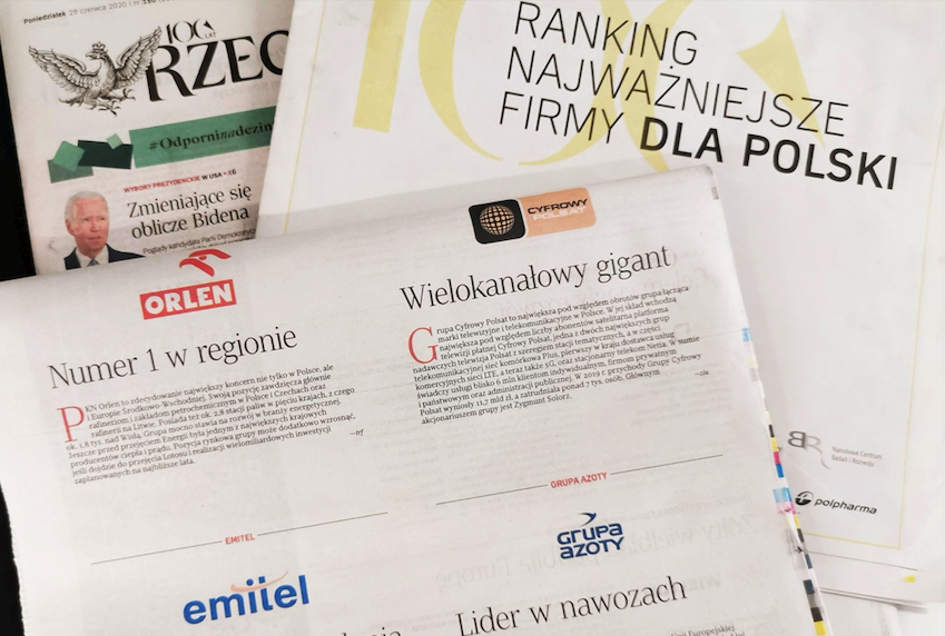 Emitel w pierwszej dziesiątce rankingu „Najważniejszych firmy dla Polski” dziennika Rzeczpospolita