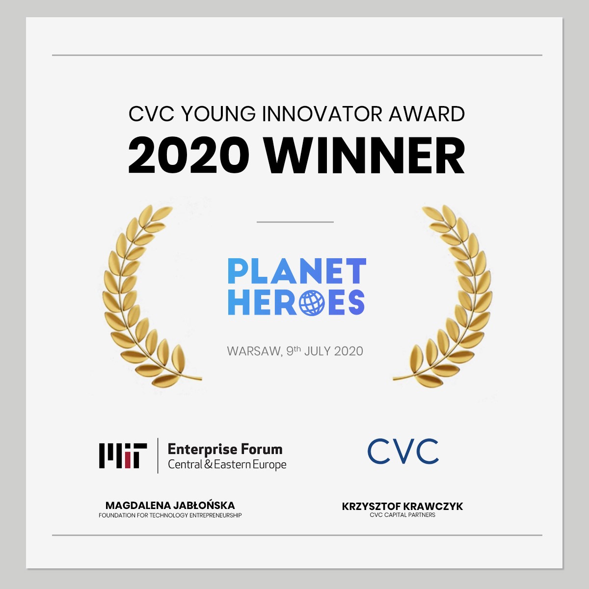 Startup Planet Heroes nagrodzony w konkursie organizowanym przez MIT Enterprise Forum CEE