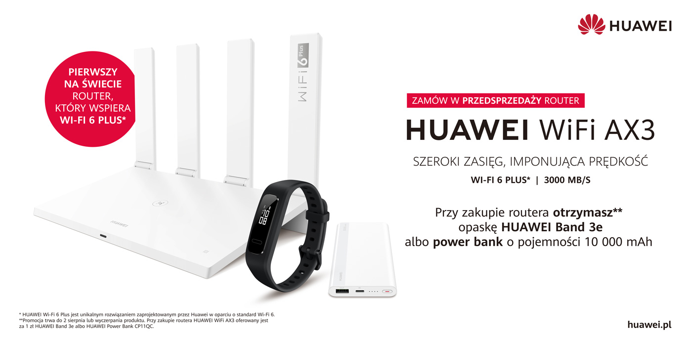 Huawei wprowadza WiFi AX3 – router wspierający WiFi 6 Plus, dla najbardziej wymagających użytkowników