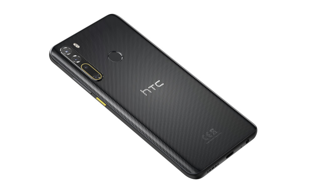 HTC Desire 20 pro onyx black rear angled