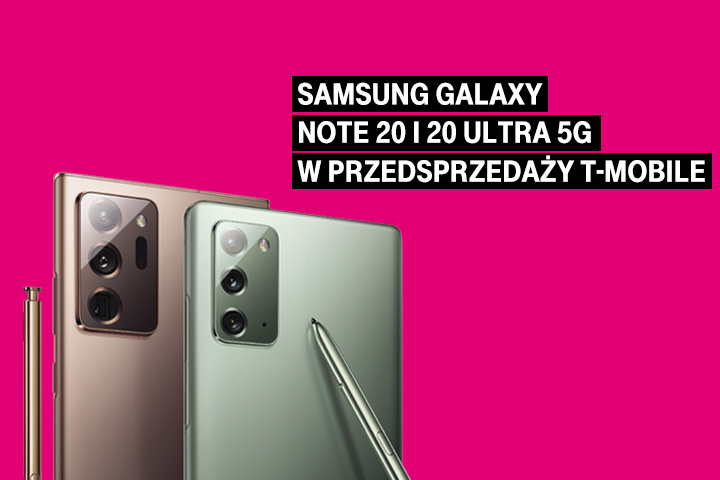 Samsung Galaxy Note20 5G i Note20 Ultra 5G w przedsprzedaży T‑Mobile