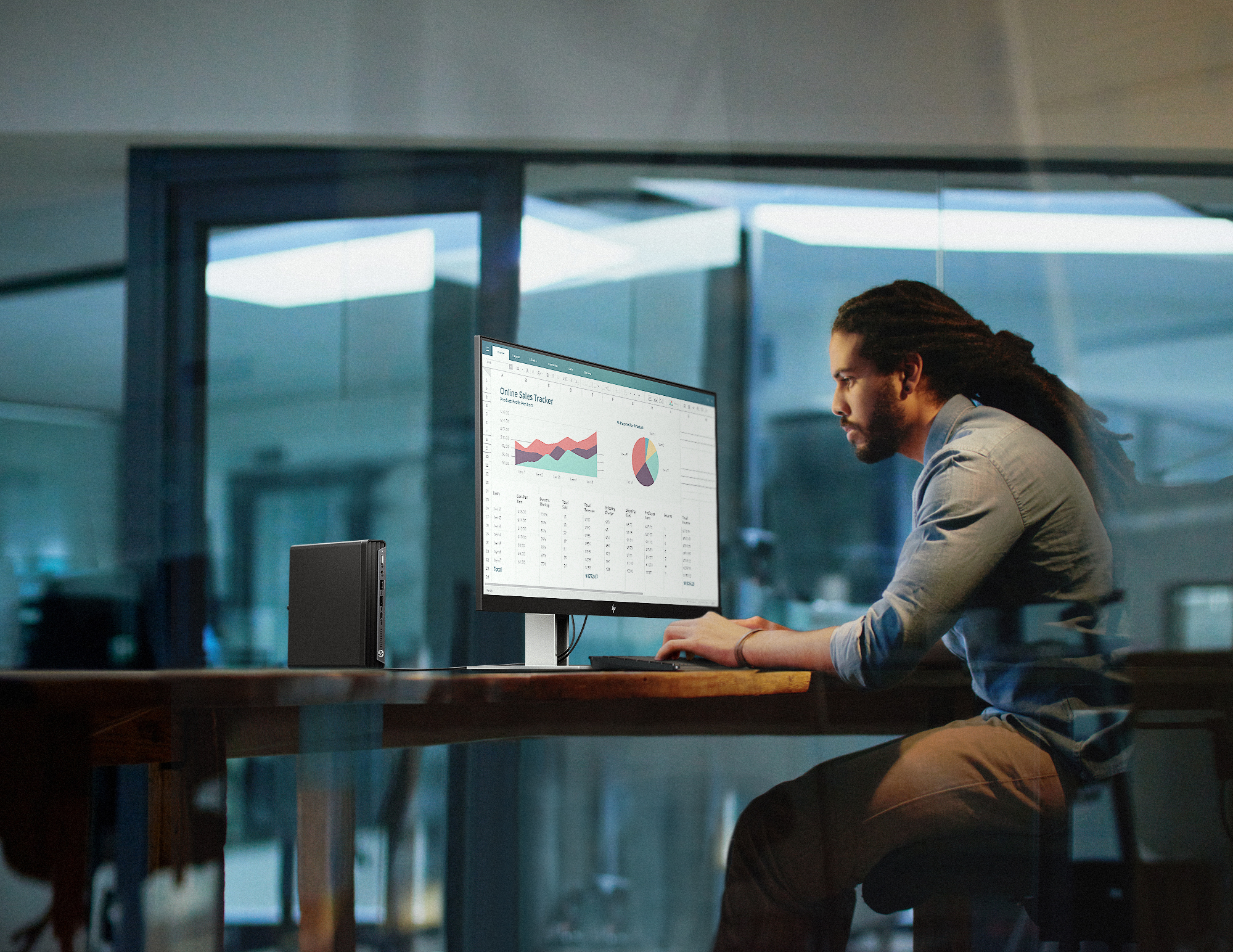 HP EliteDesk 805 G6 Desktop Mini PC Workspace 1