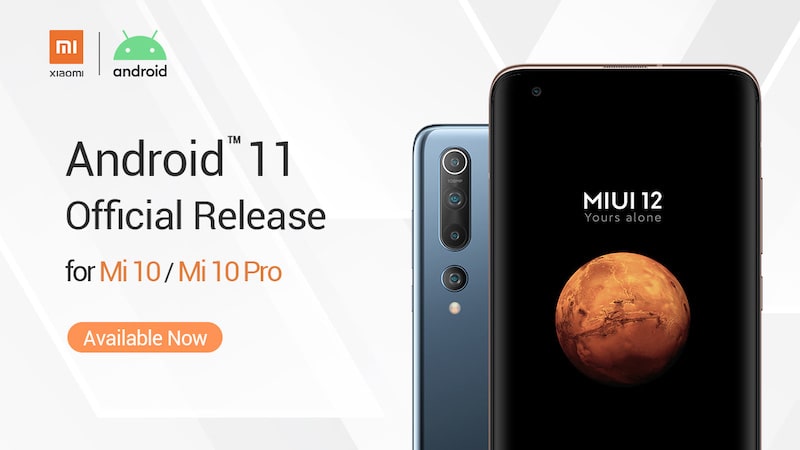 Android™ 11 na smartfonach serii Mi 10 – Mi 10 oraz Mi 10 Pro