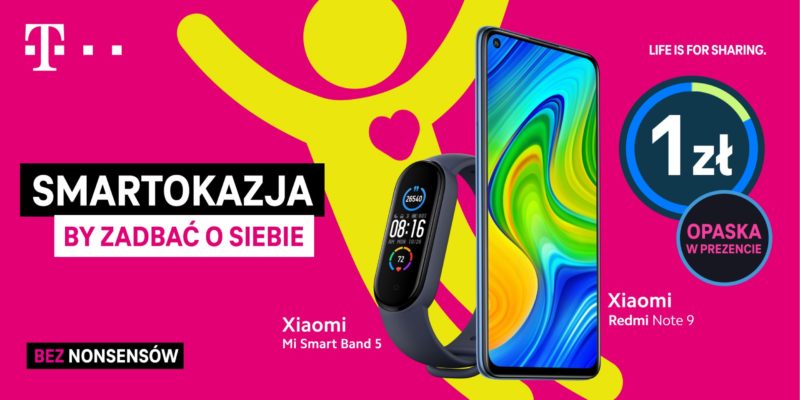 smartokazje xiaomi redmi note 9 i xiaomi mi smart band 5