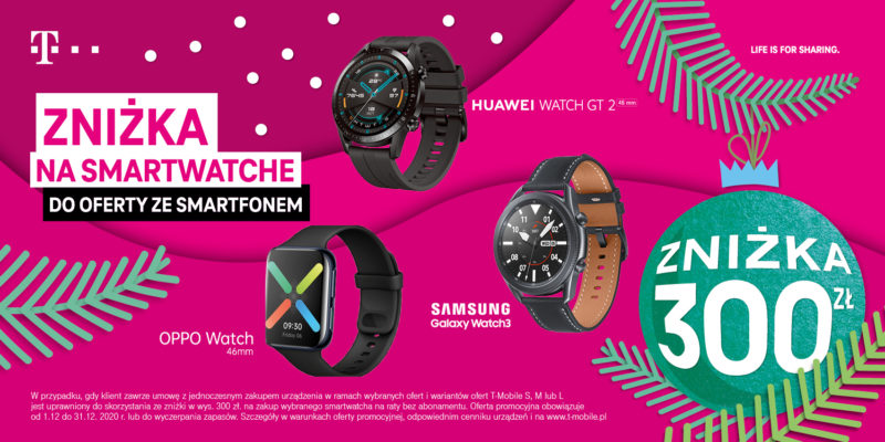 swiateczne smartwatche ze znizka 300 zl od t mobile i