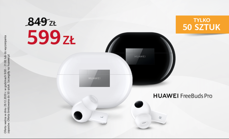 OkazjoWTORKI – Słuchawki Huawei FreeBuds Pro za 599 zł